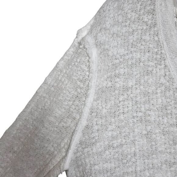 Free People Ocean Air Hacci Long Sleeves White Size Medium - Picture 8 of 12